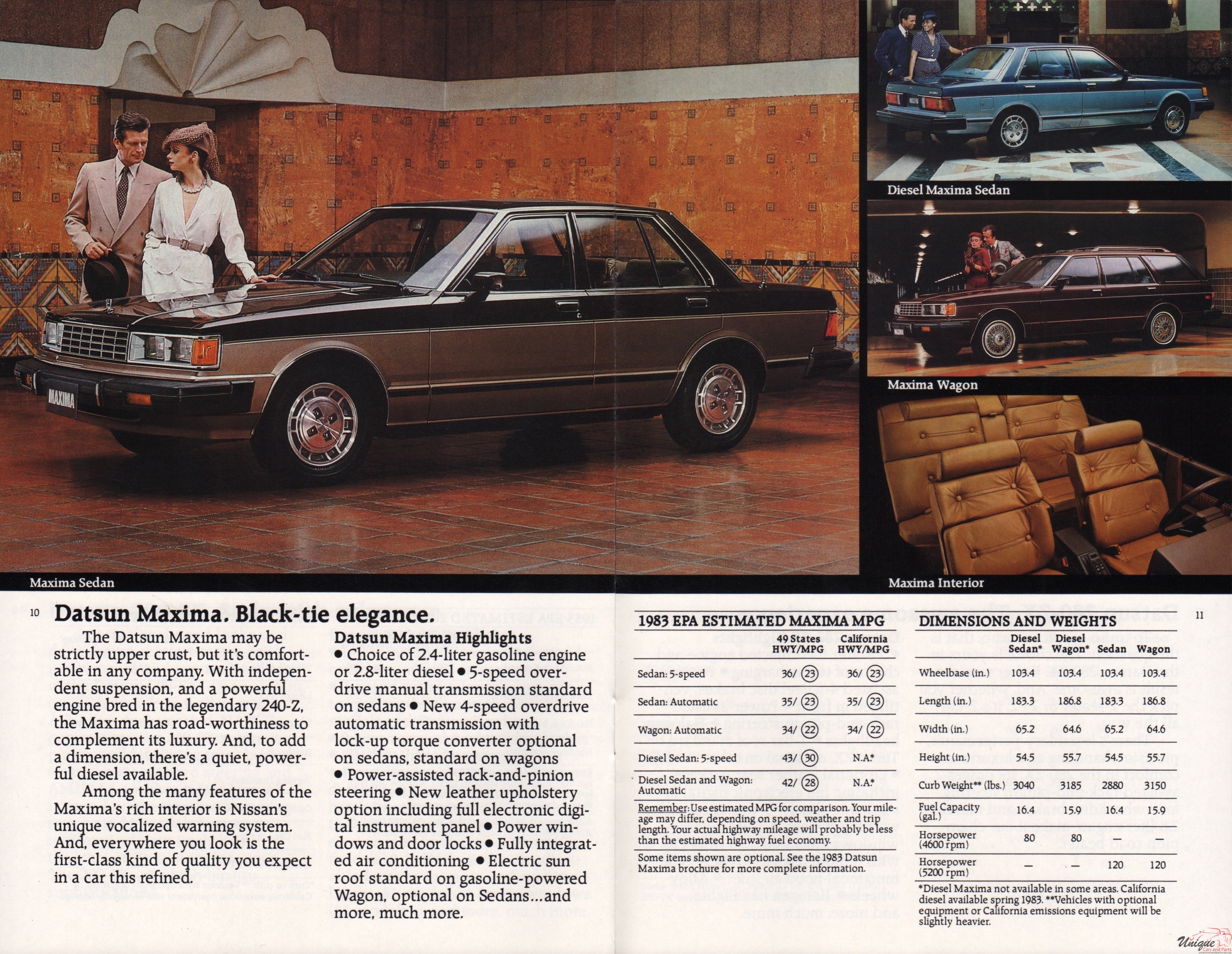 1983 Nissan Range Brochure Page 5